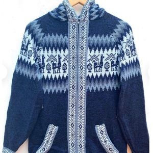 Alpaca Cardigan for woman Made in Peru Hoodie Jumper